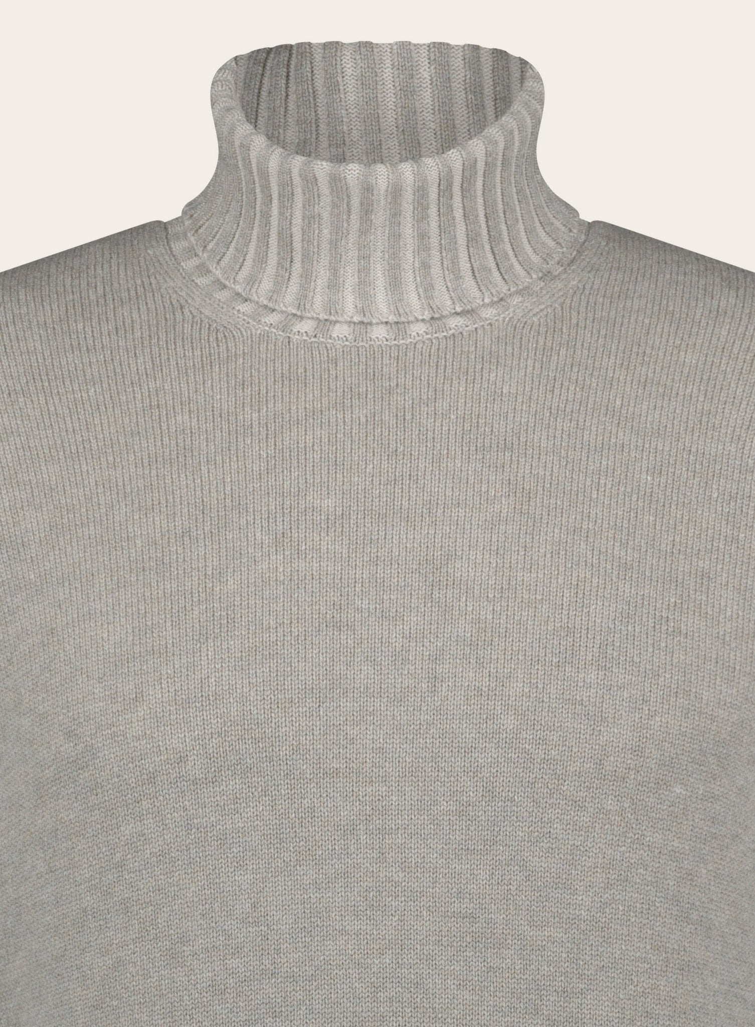 Virgin-wollen cashmere coltrui | LICHT TAUPE