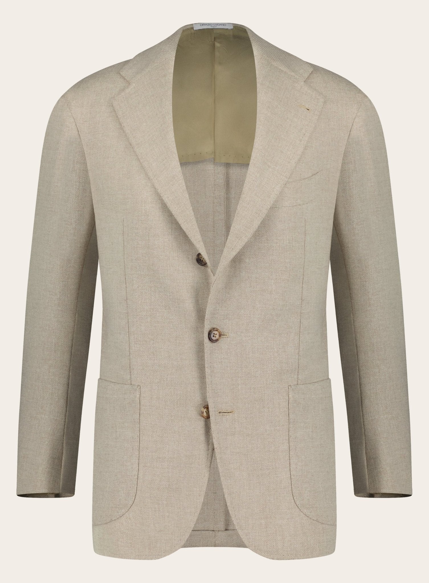 Handgemaakt jasje van wol en cashmere | Beige
