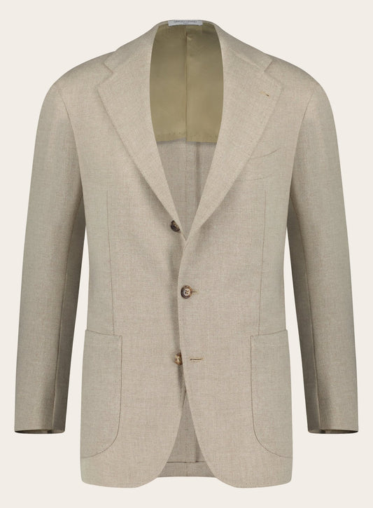Handgemaakt jasje van wol en cashmere | Beige