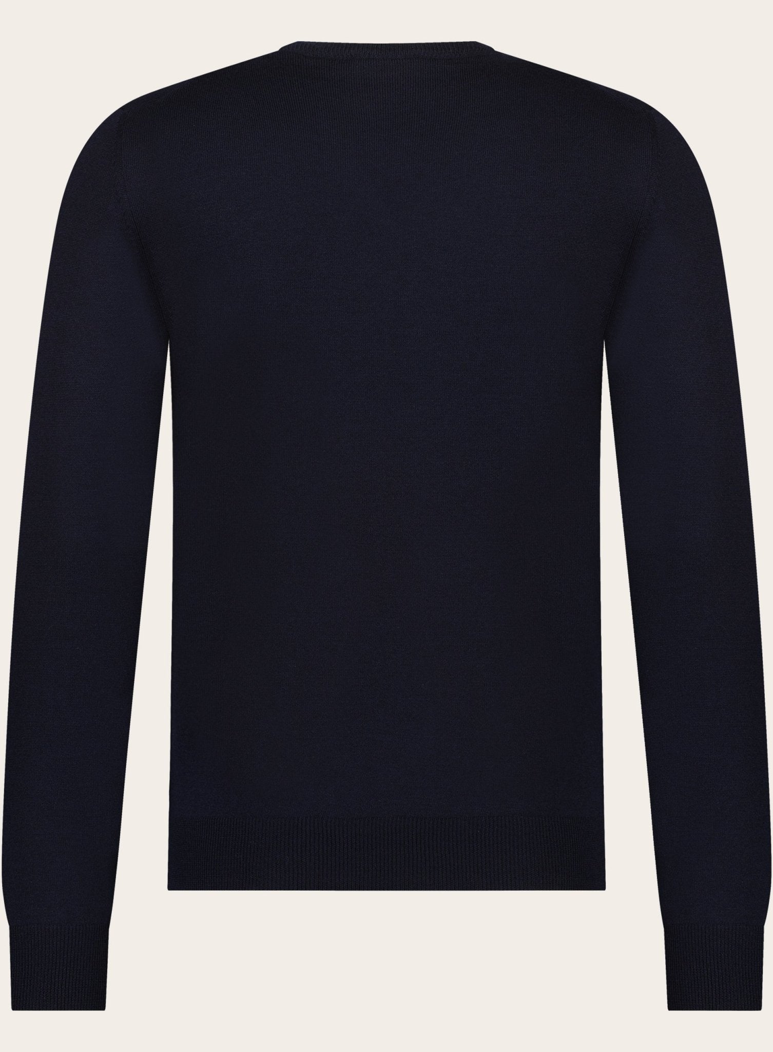 Virgin-wollen V-hals trui | BLUE NAVY