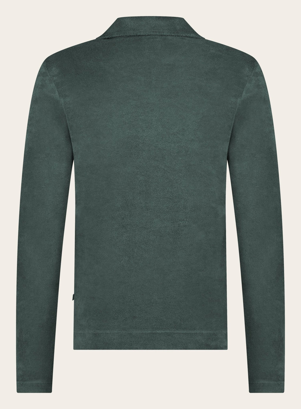 Poloshirt met lange mouwen van badstof | Groen