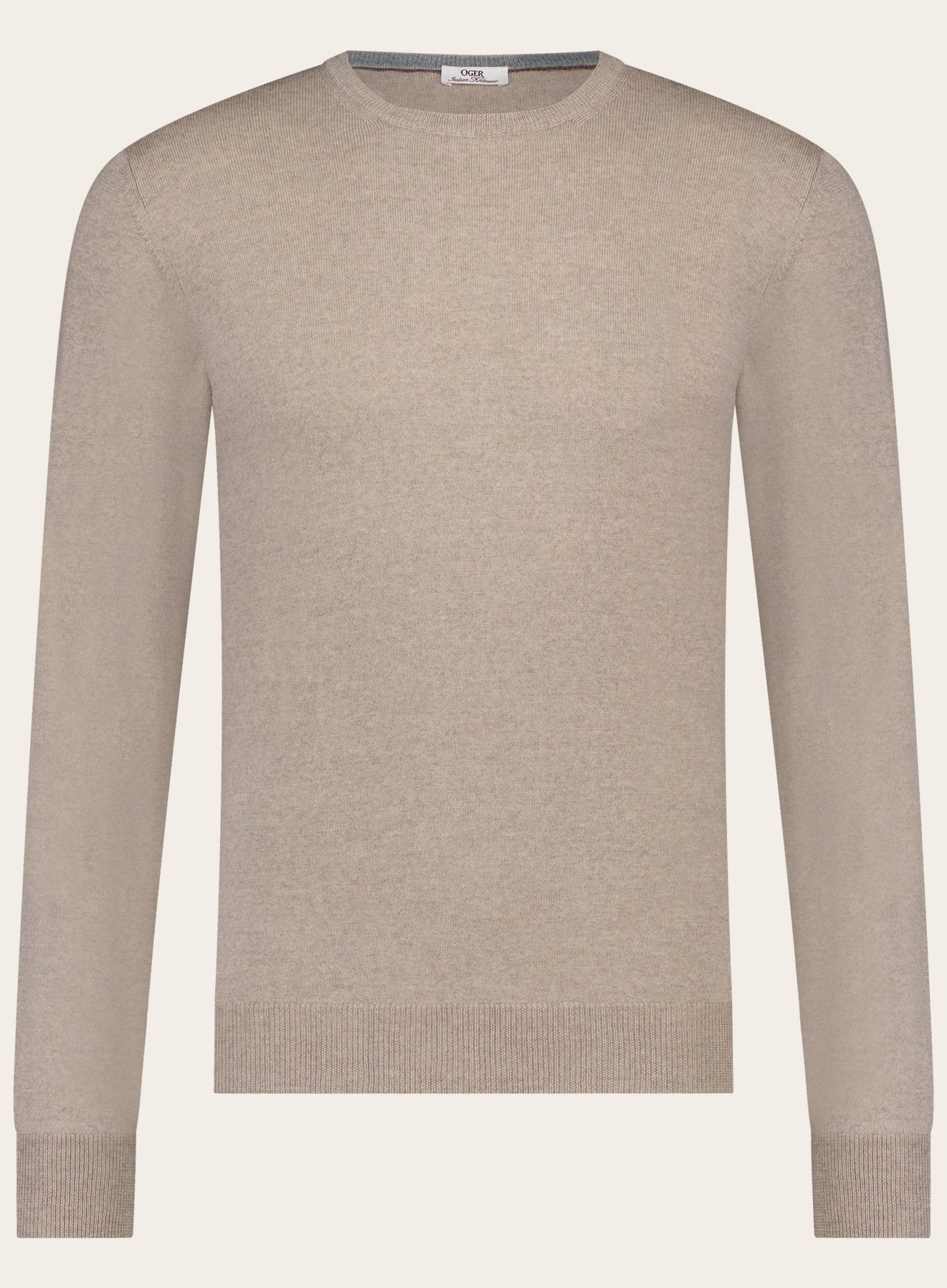 Virgin wollen ronde hals trui | Beige