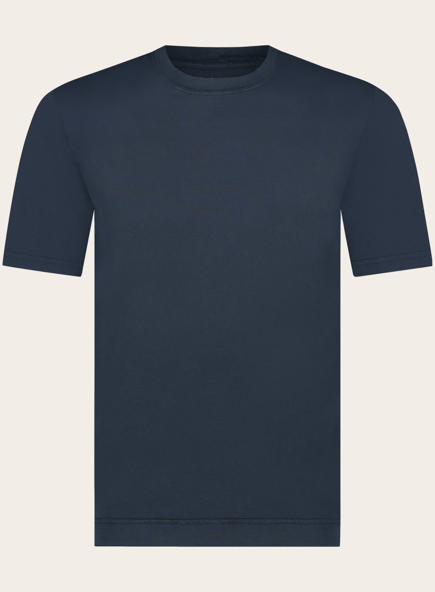 Crewneck T-shirt van katoen | BLUE NAVY