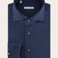 Regular-fit stretch piqué overhemd | BLUE NAVY