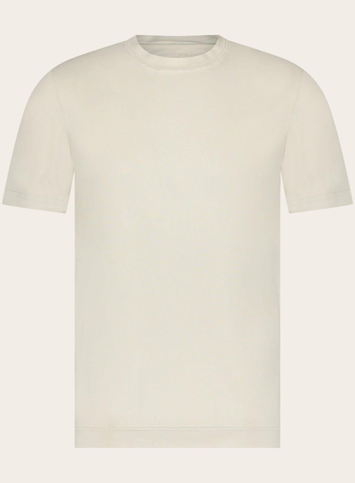 Crewneck T-shirt van katoen | Beige