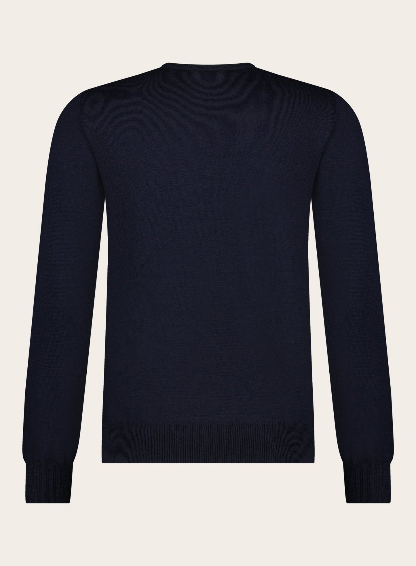 Virgin wollen ronde hals trui | BLUE NAVY