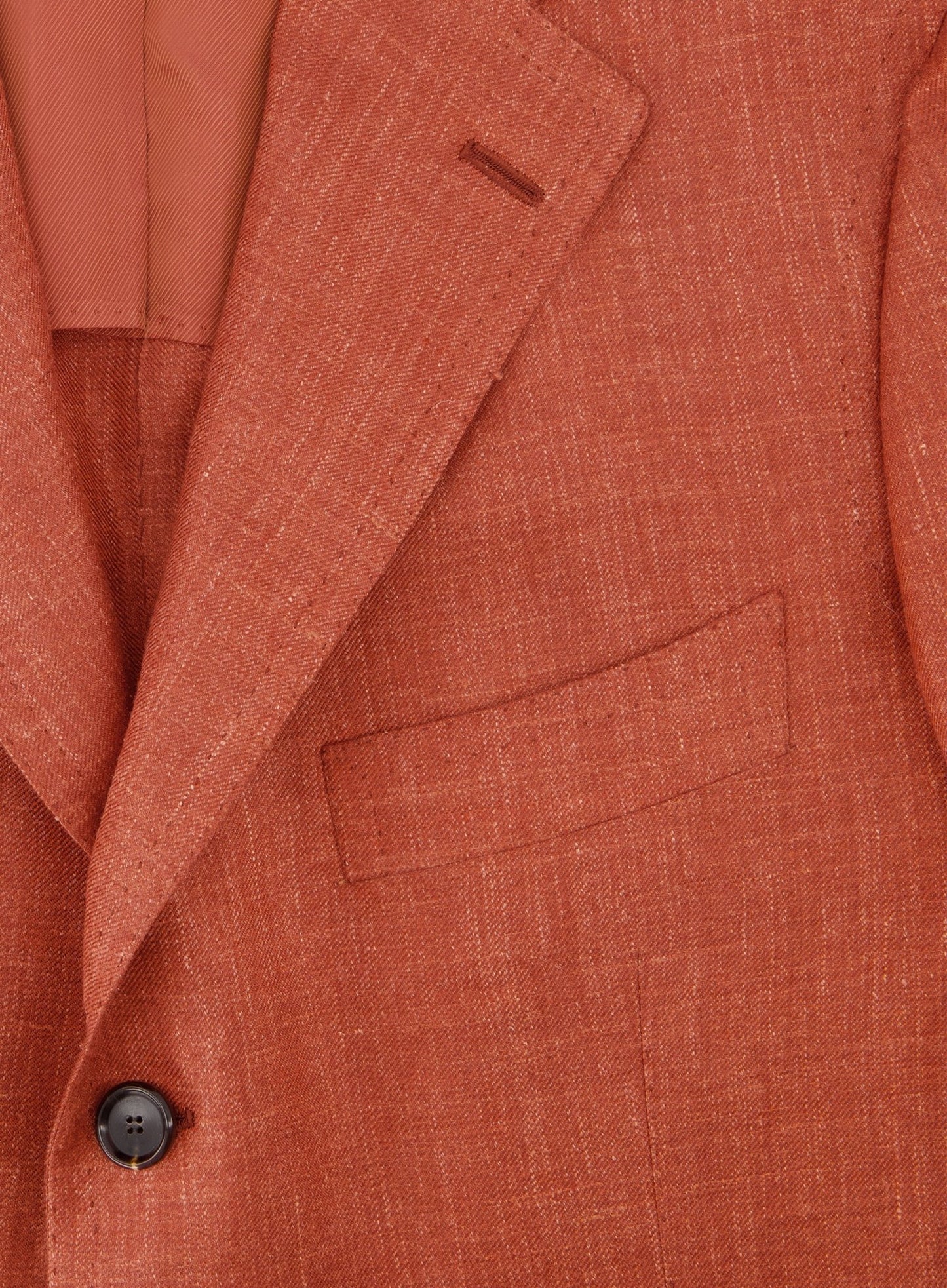 Handgemaakt jasje van cashmere en zijde | Roest