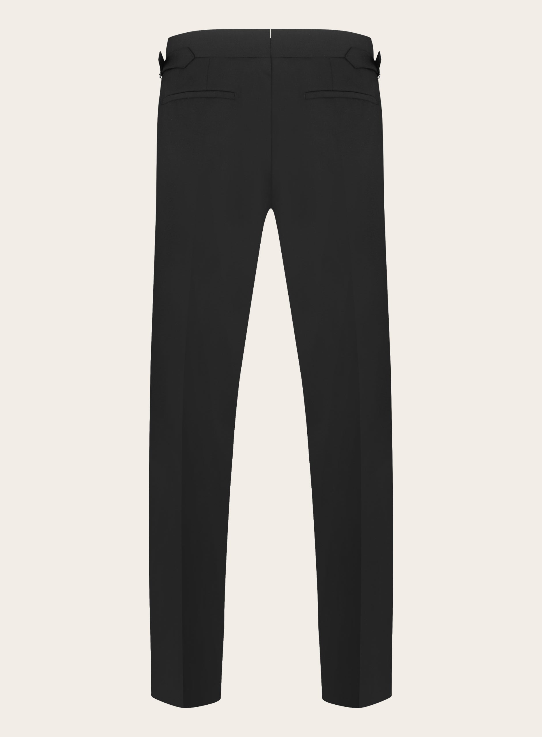 Slim-fit smoking pantalon | Zwart