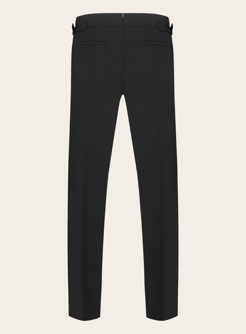 Slim-fit smoking pantalon | Zwart