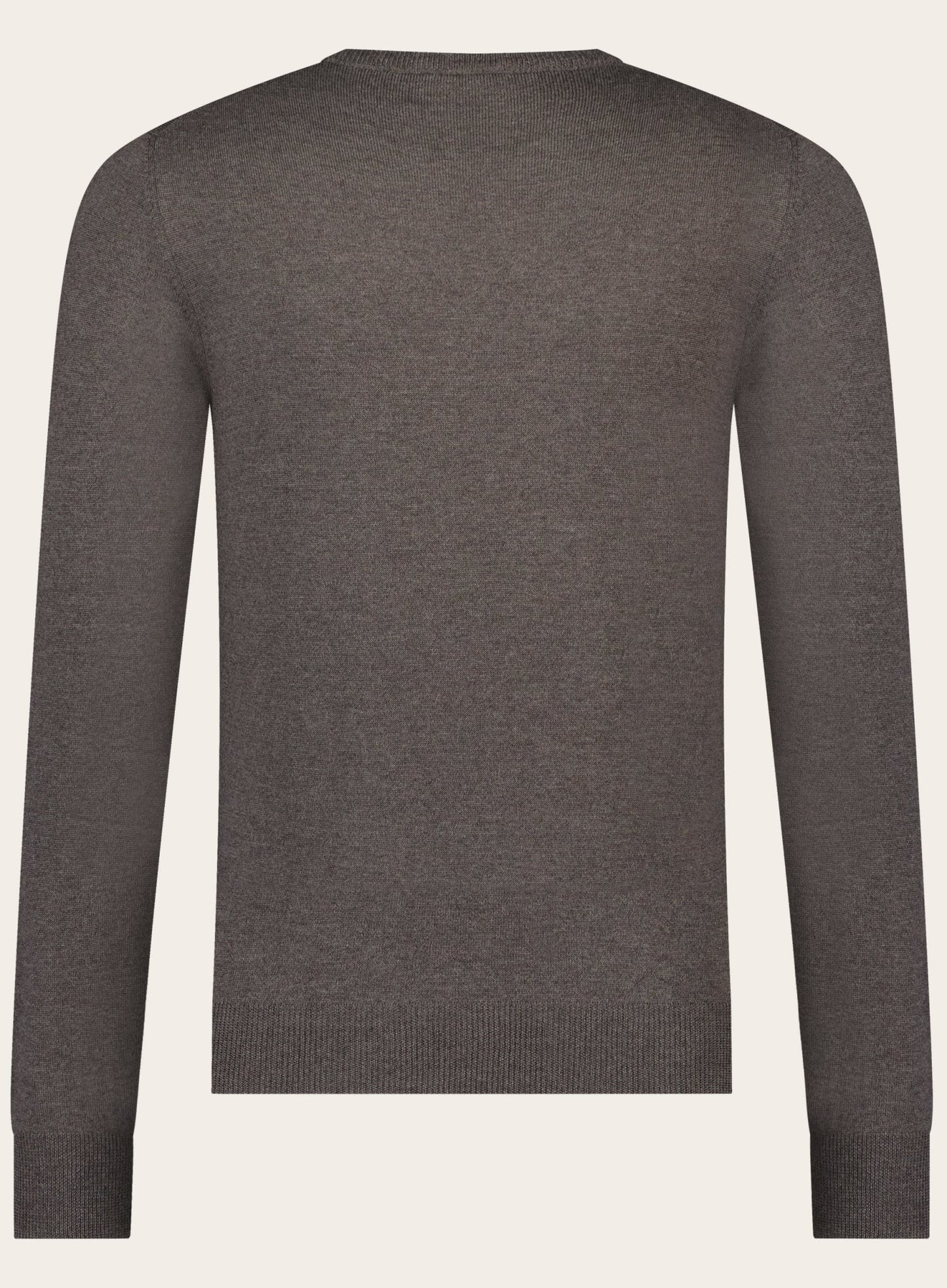 Virgin wollen ronde hals trui | TAUPE