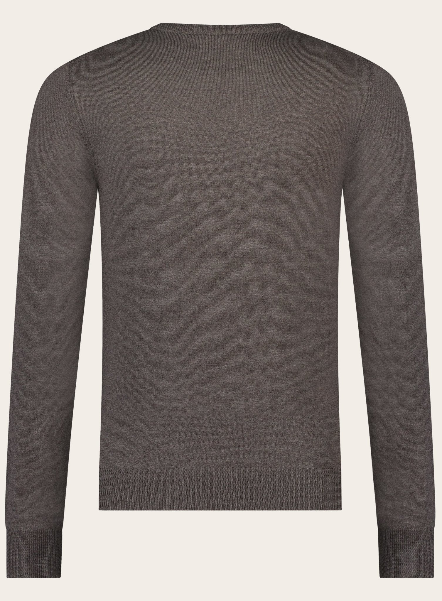 Virgin wollen ronde hals trui | TAUPE