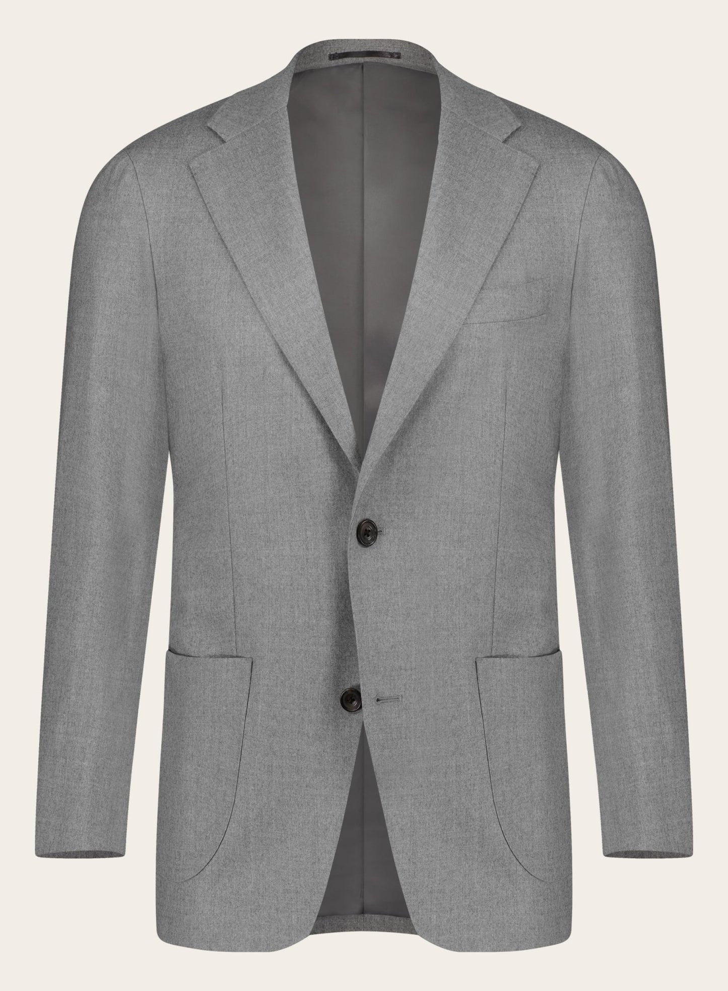 Slim-fit flanel pak | Grijs
