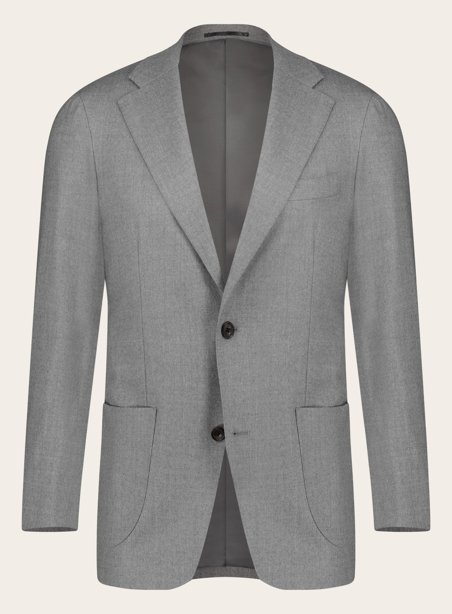 Slim-fit flanel pak | Grijs