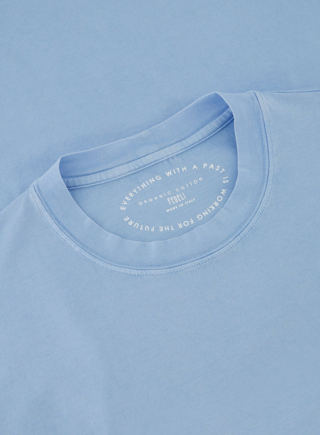 Crewneck T-shirt van katoen | FULL_WIDTH | L.Blauw