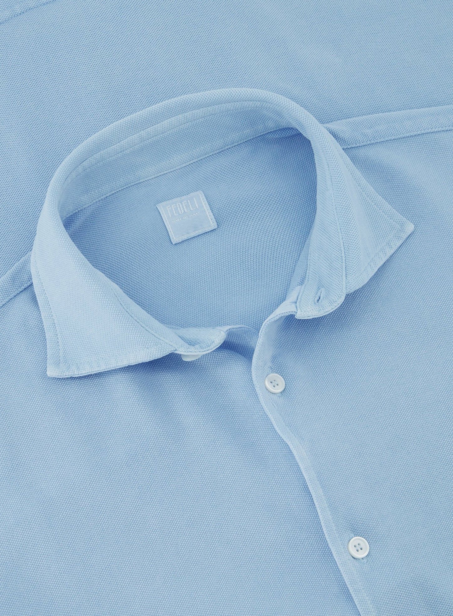 Poloshirt met lange mouwen van katoen | L.Blauw