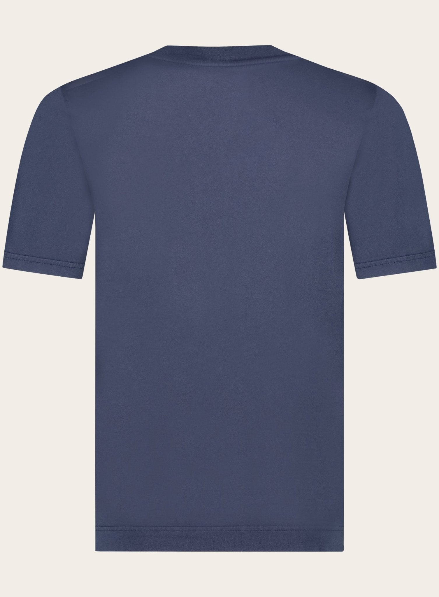Crewneck T-shirt van katoen | Blauw