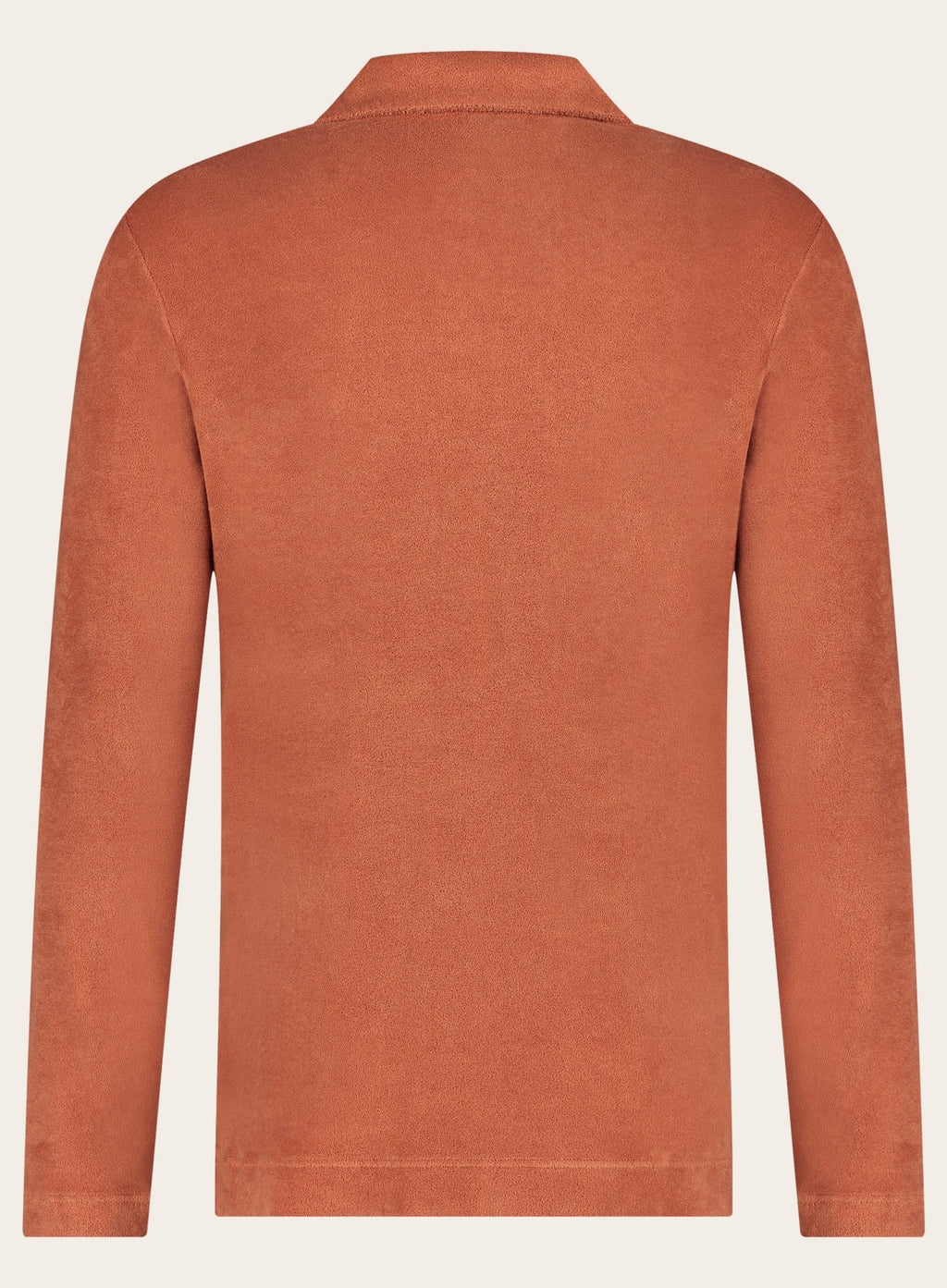 Poloshirt met lange mouwen van badstof | Roest