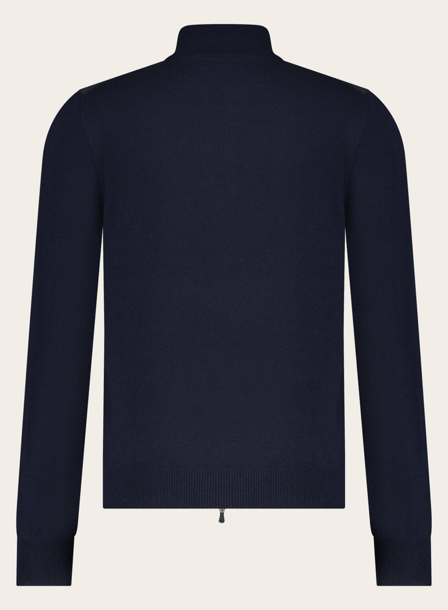 Slim-fit wollen zip jack | BLUE NAVY