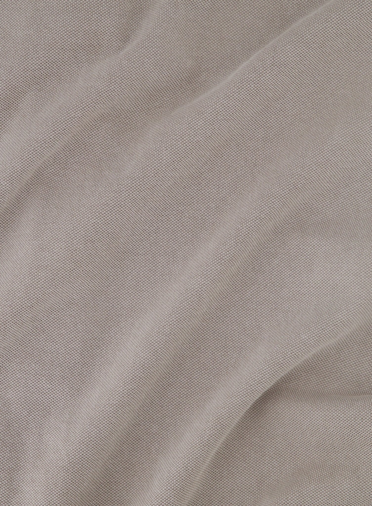 Poloshirt met lange mouwen van katoen | FULL_WIDTH | TAUPE