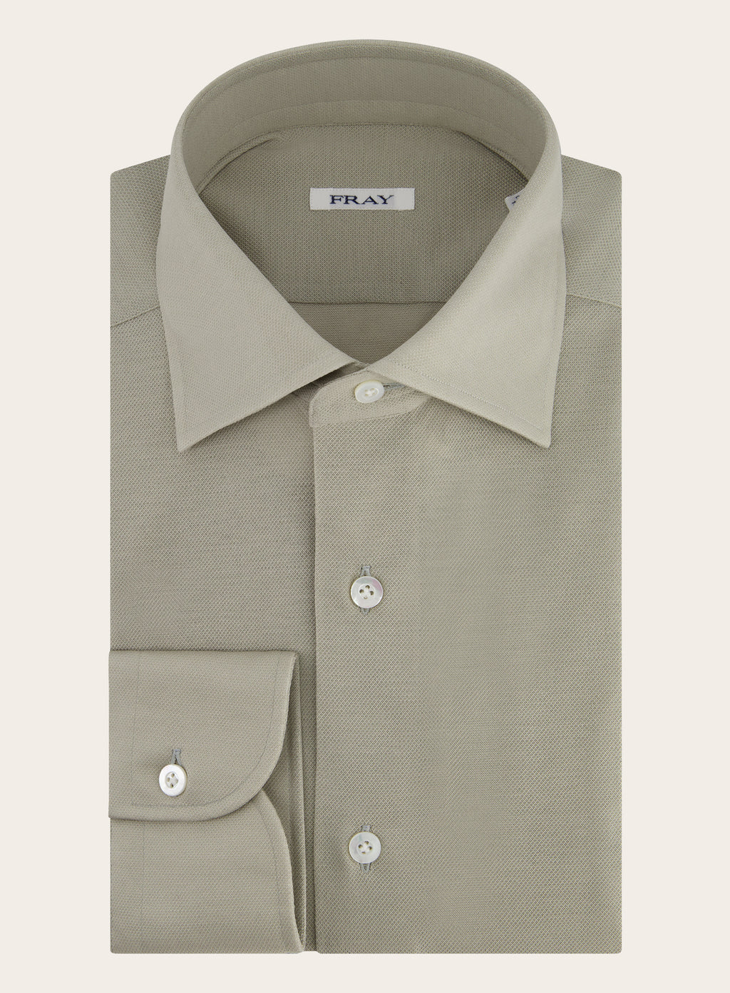 Regular-fit Gabriel piqué overhemd | Beige