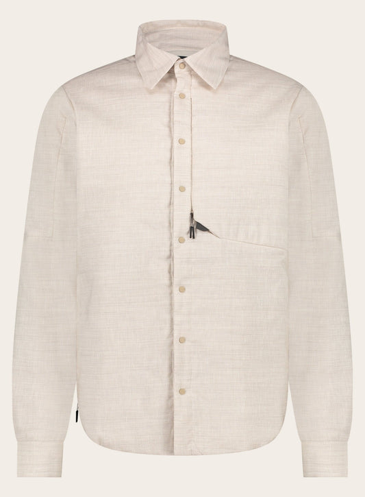 Virgin wollen-linnen overshirt | Beige