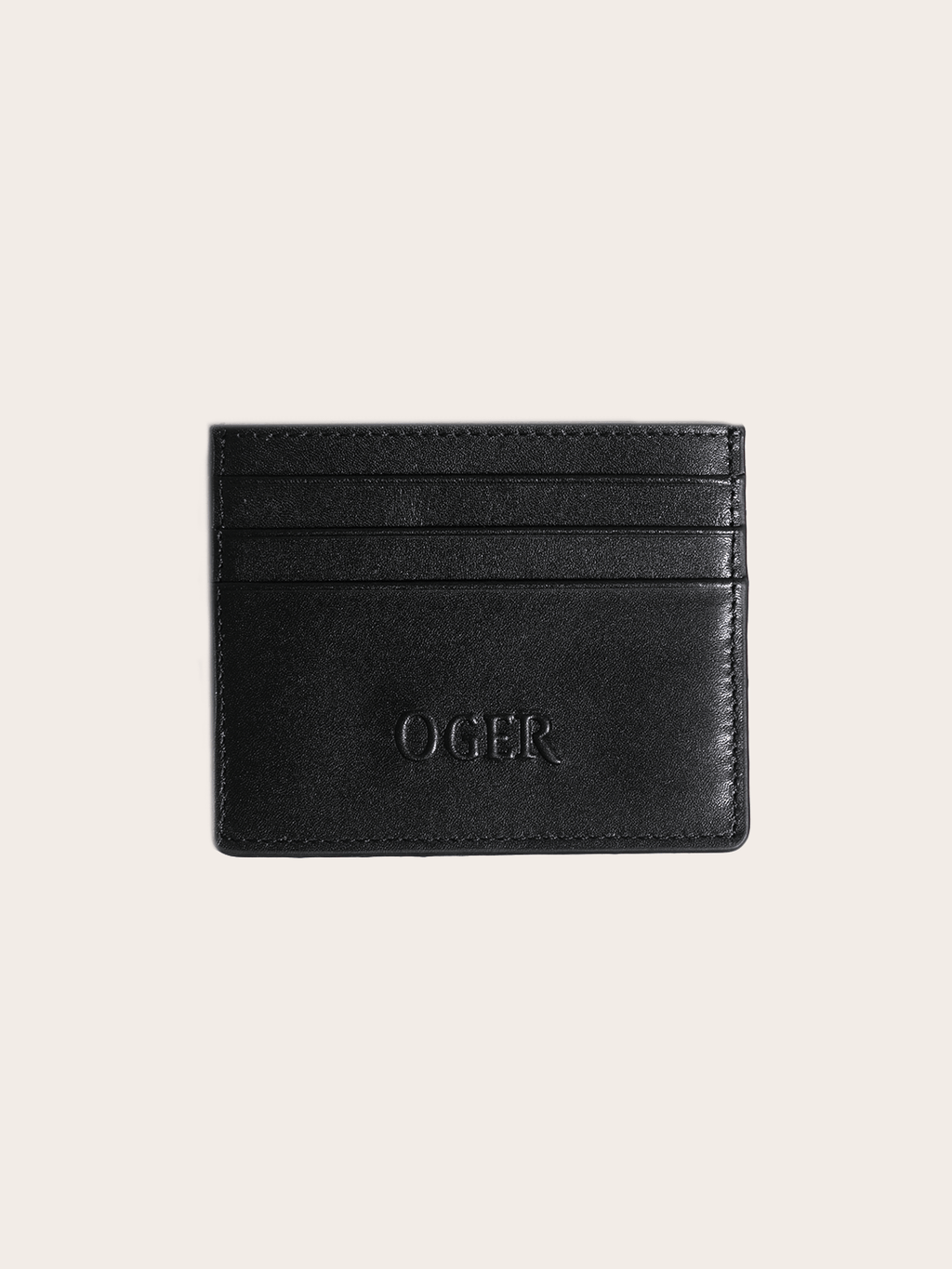 Lederen creditcard houder | Zwart