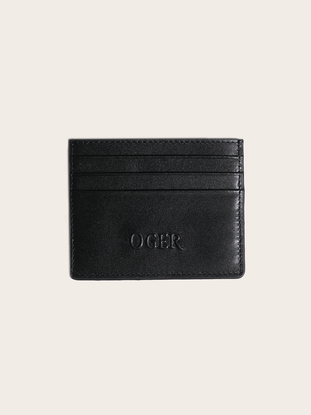 Lederen creditcard houder | Zwart