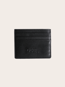 Card holder in leer | Zwart