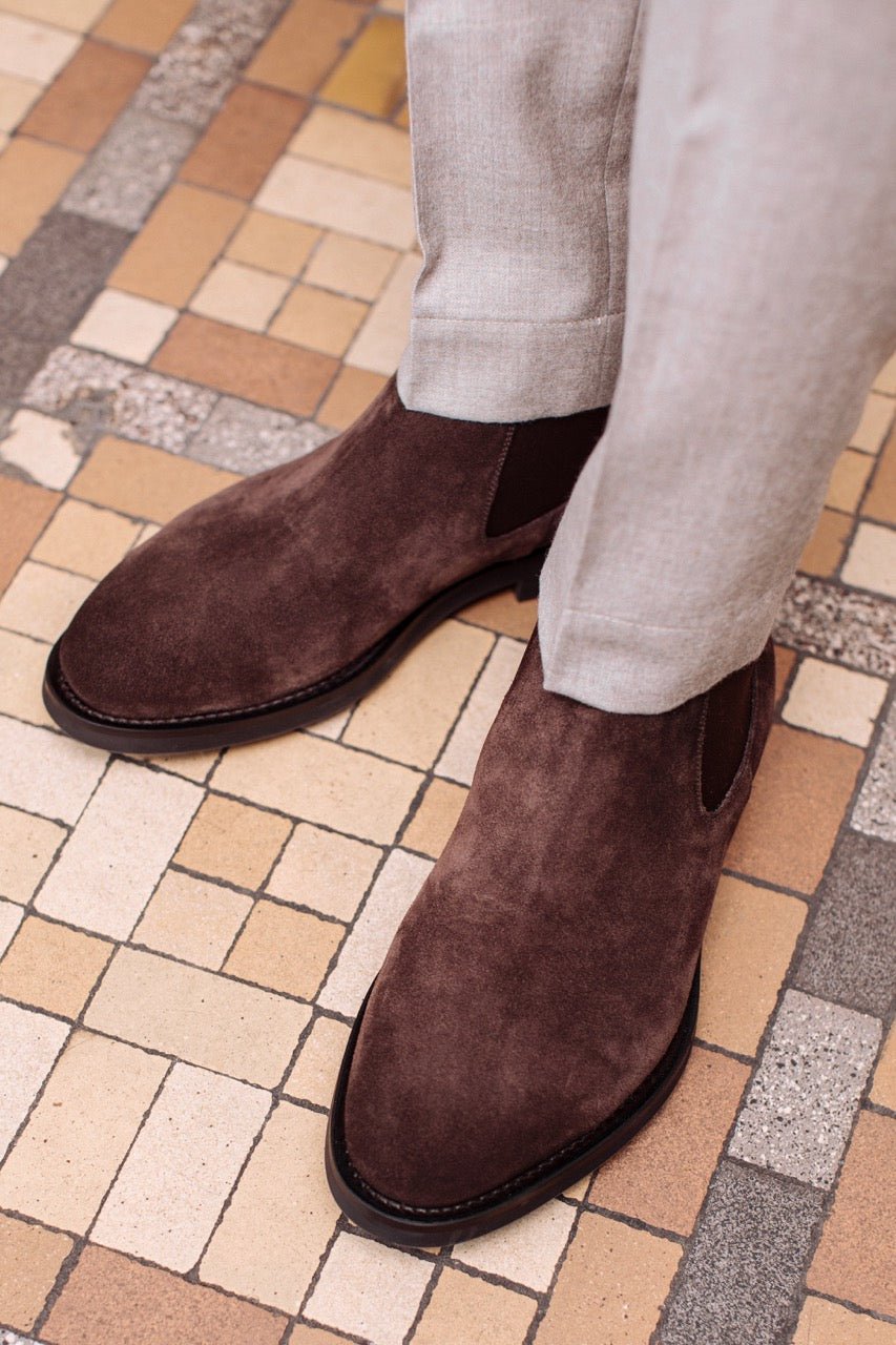 Chelsea boots van suède | D.Bruin