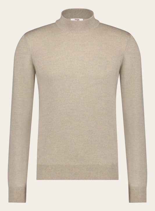 Virgin wollen mock neck trui | Beige