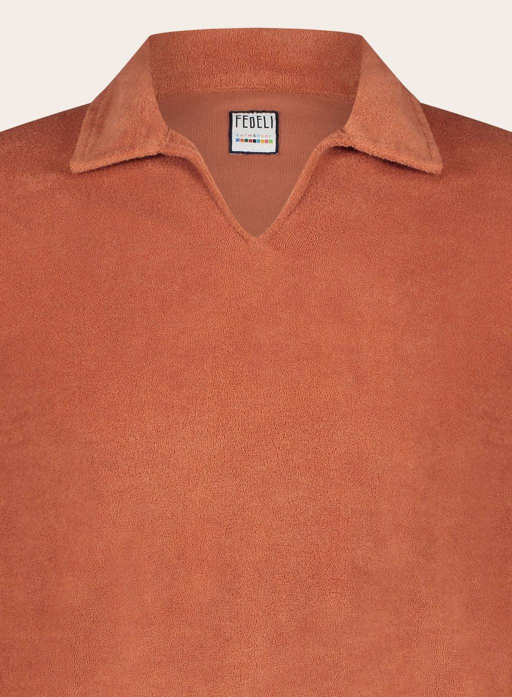 Poloshirt met lange mouwen van badstof | FULL_WIDTH | Roest