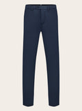 Slim-fit pantalon van katoen | BLUE NAVY