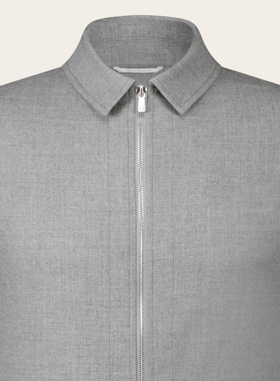Regular-fit cashmere overshirt | Grijs
