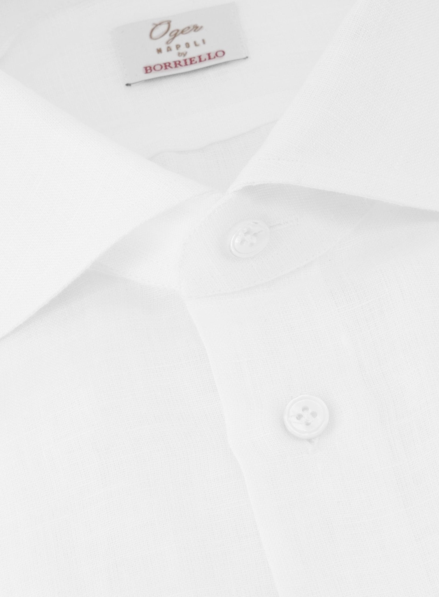 Handgemaakt shirt van linnen | Wit