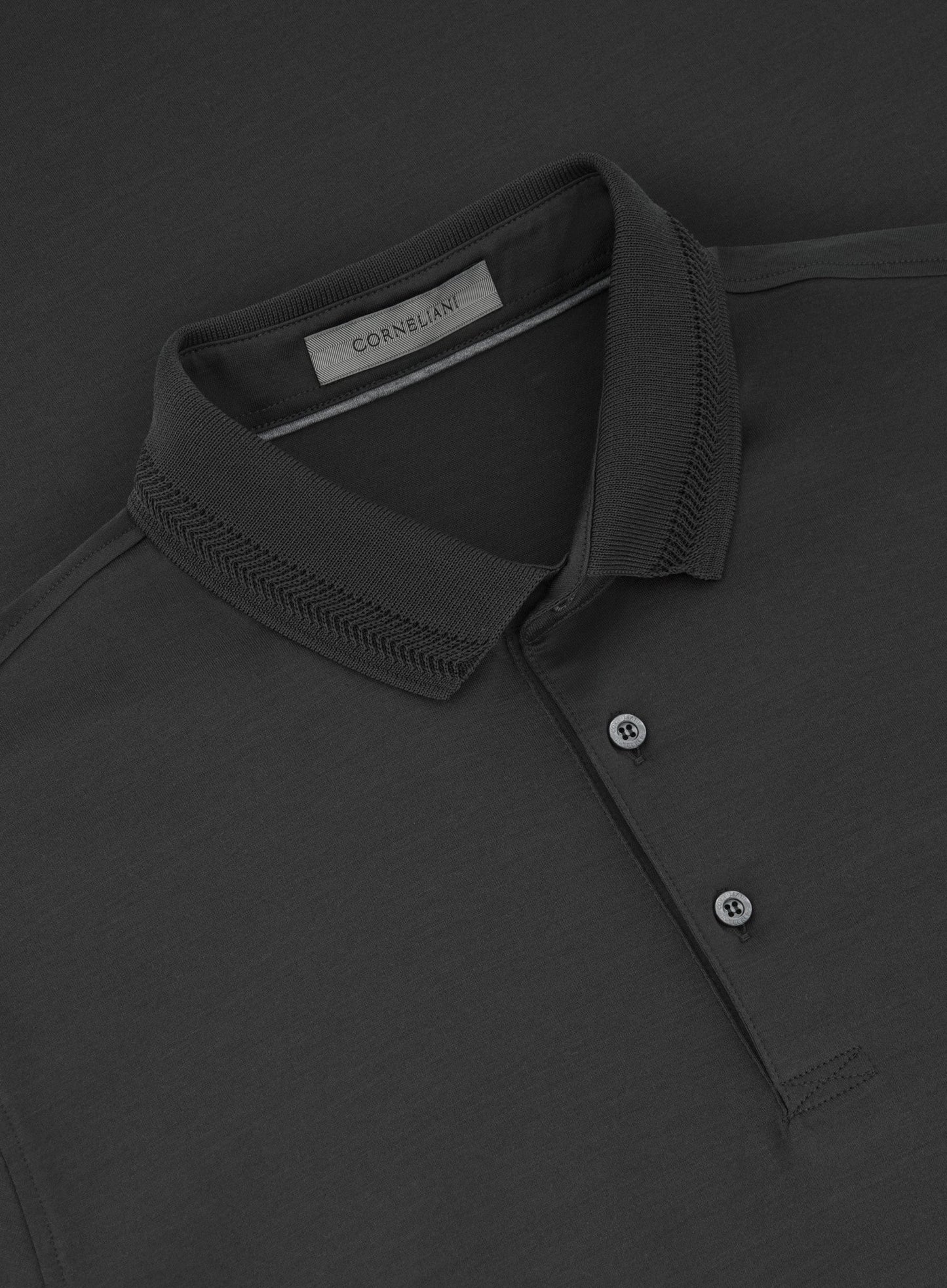 Polo shirt met korte mouwen van katoen | WARM GREY