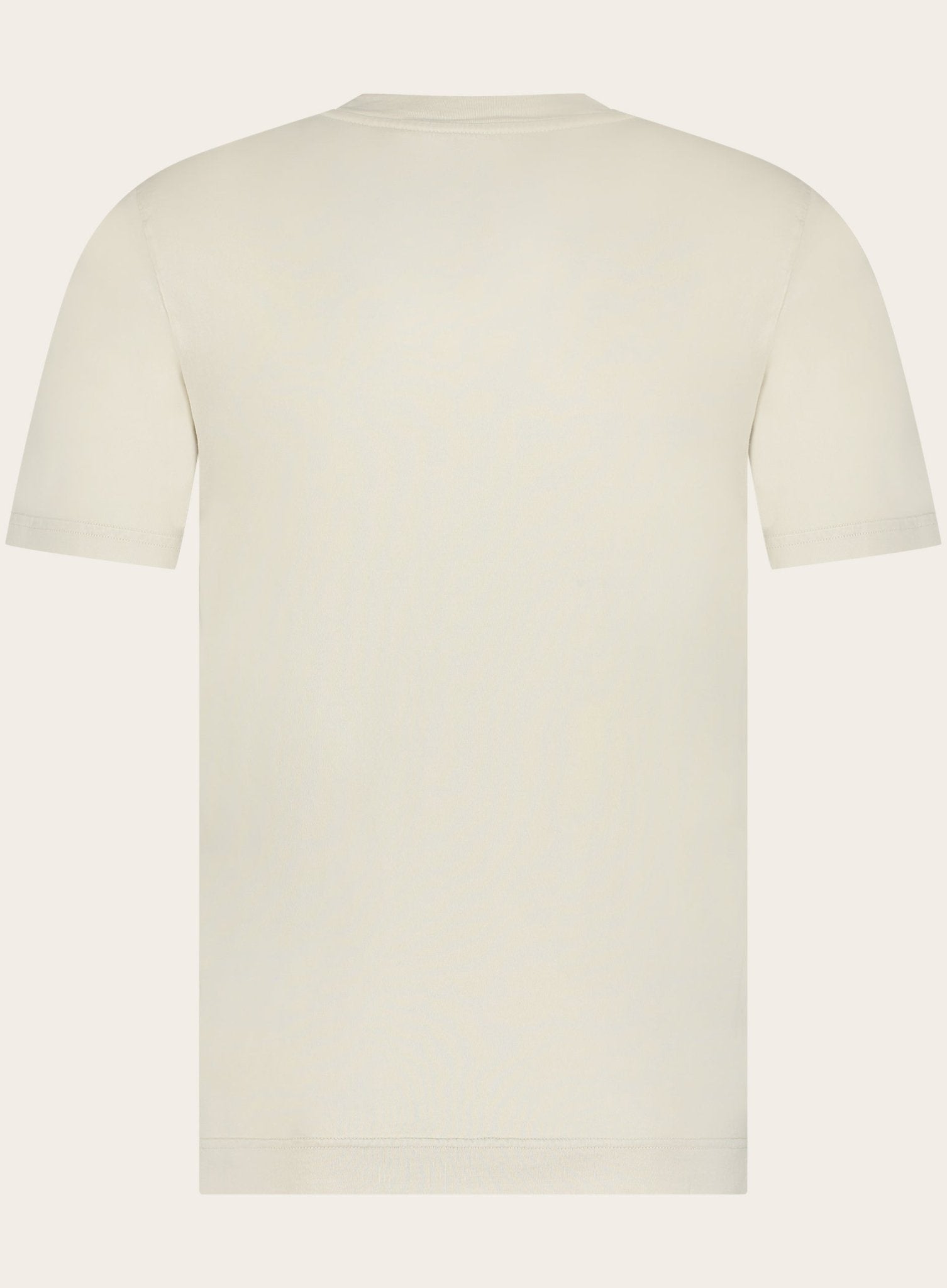 Crewneck T-shirt van katoen | Beige