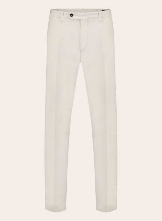 Pantalon van katoen en elastaan | Wit
