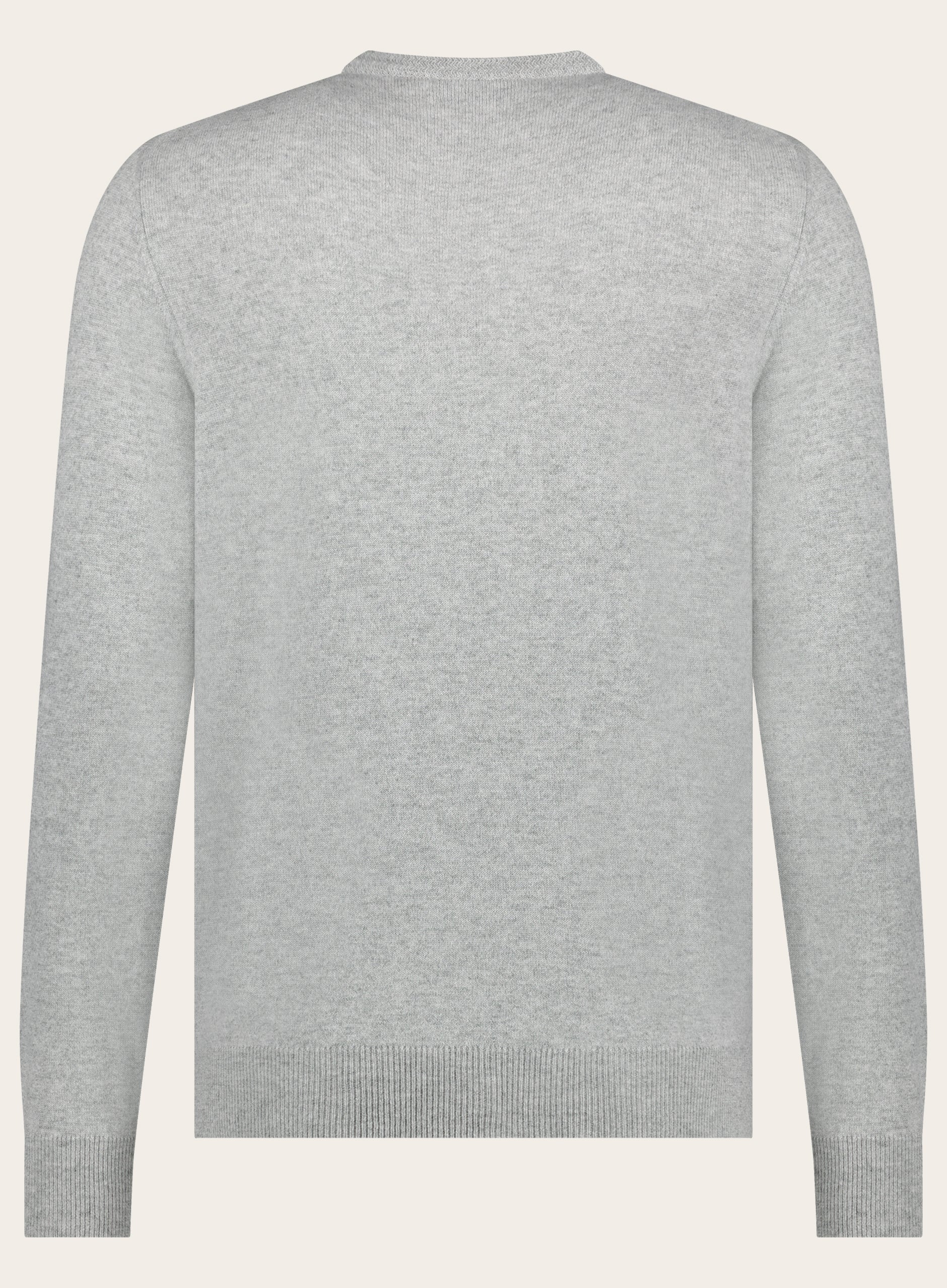 Slim-fit cashmere ronde hals trui | L.Grijs