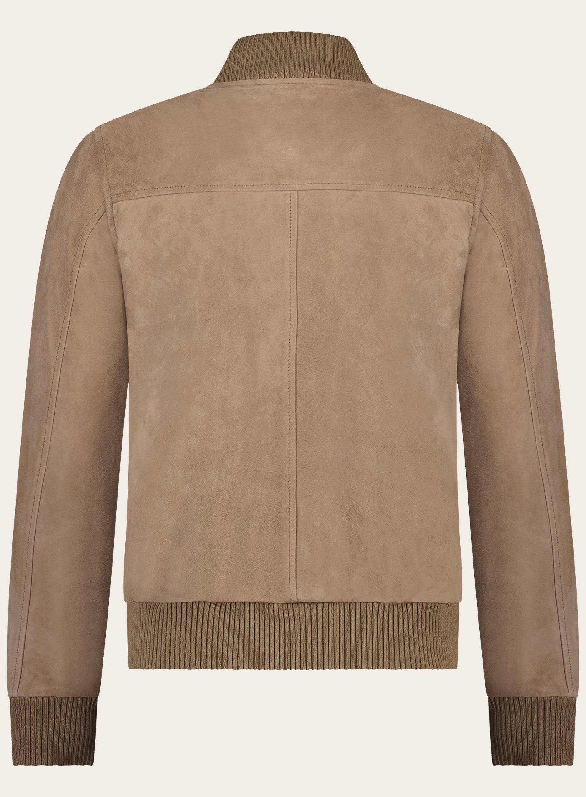 Slim-fit suède Mick bomberjack | TAUPE