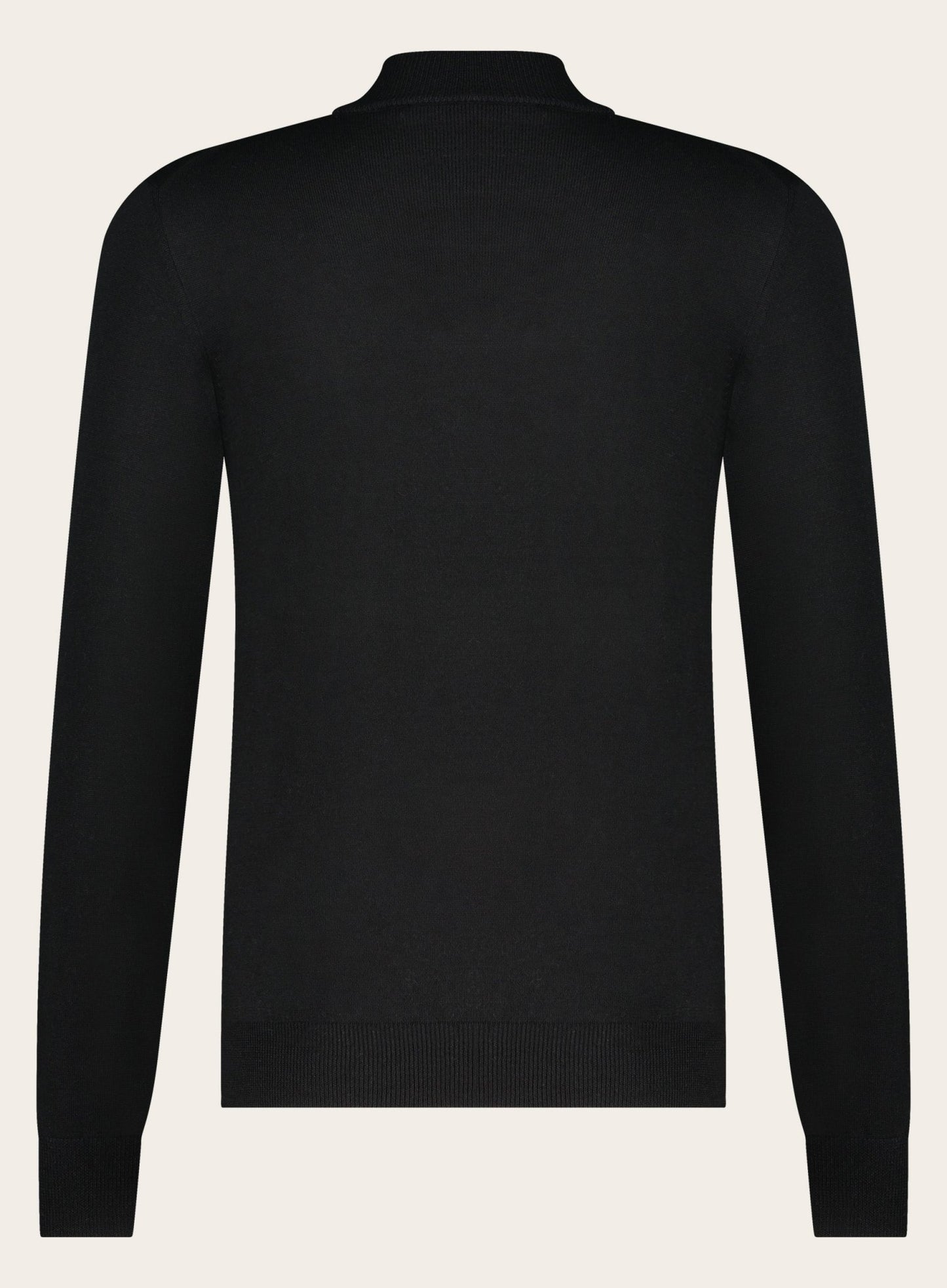 Half-zip trui van wol | Zwart