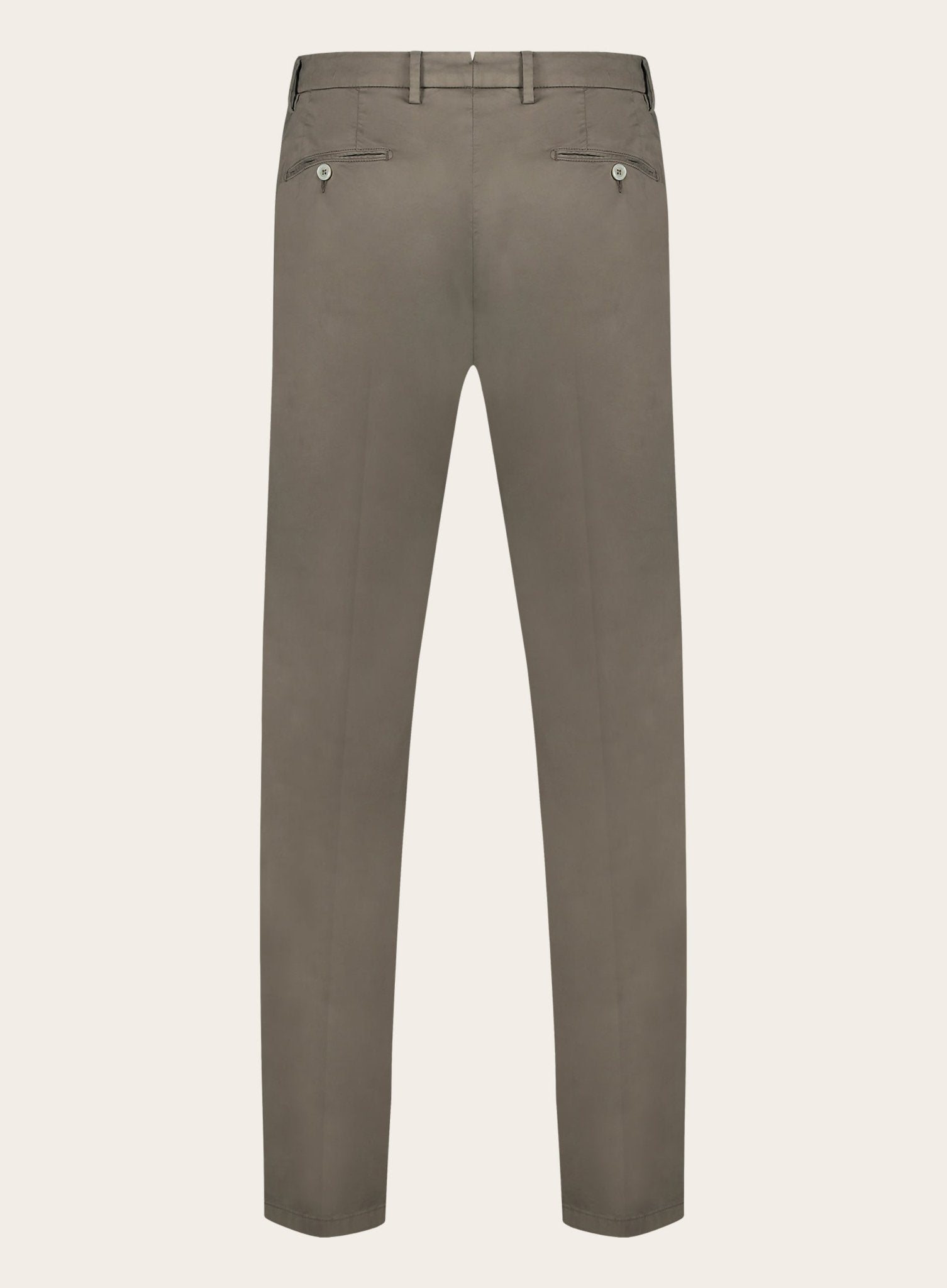 Slim-fit pantalon van katoen | TAUPE