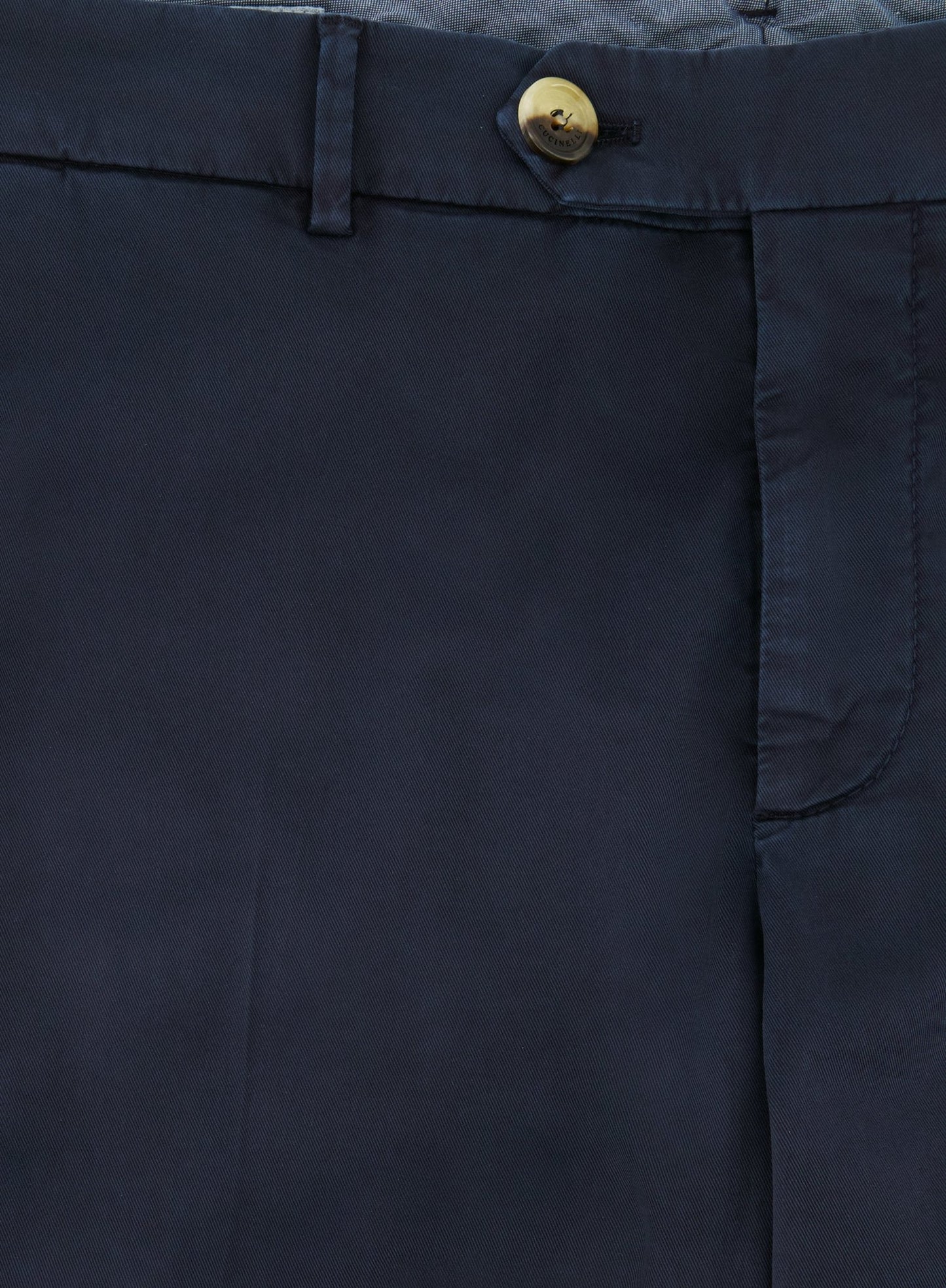 Pantalon van katoen en elastaan | BLUE NAVY