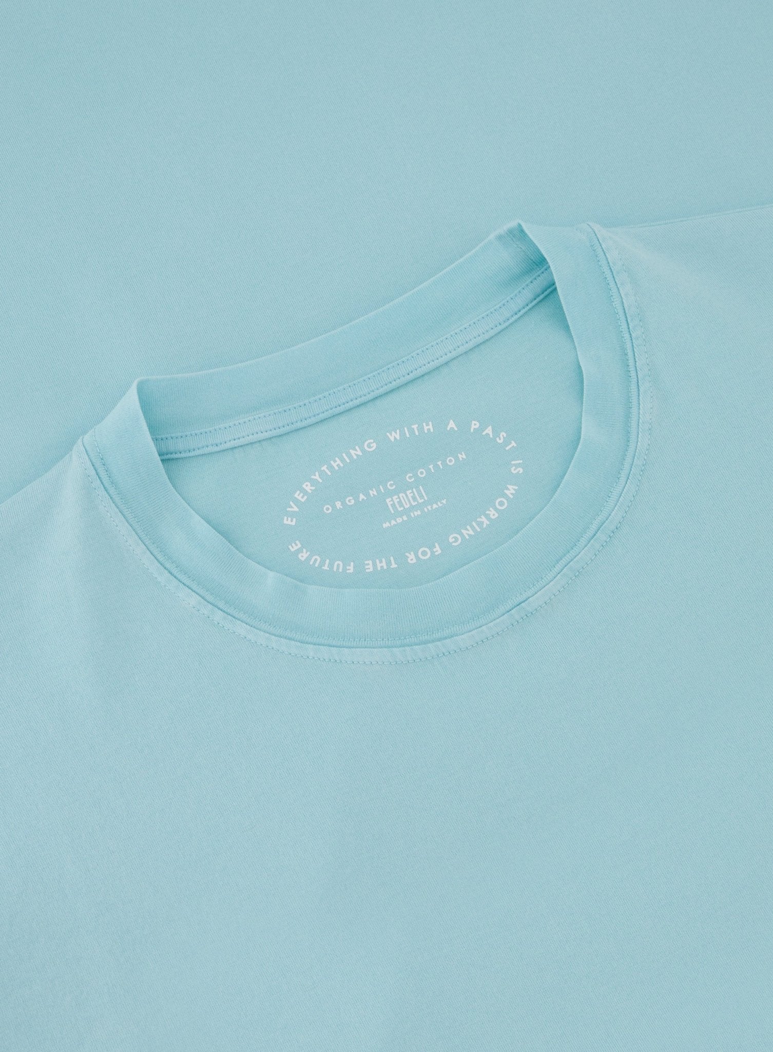 Crewneck T-shirt van katoen | Turqoise