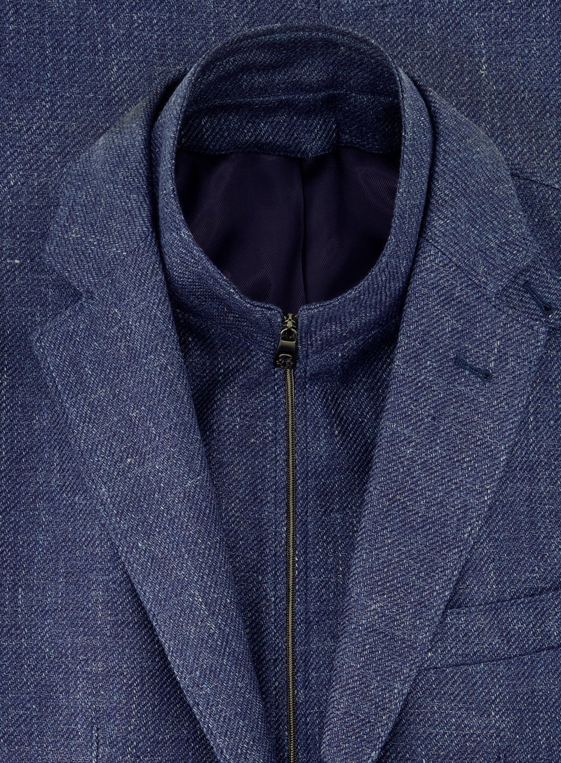 Jasje van wol met binnenwerk | FULL_WIDTH | Blauw