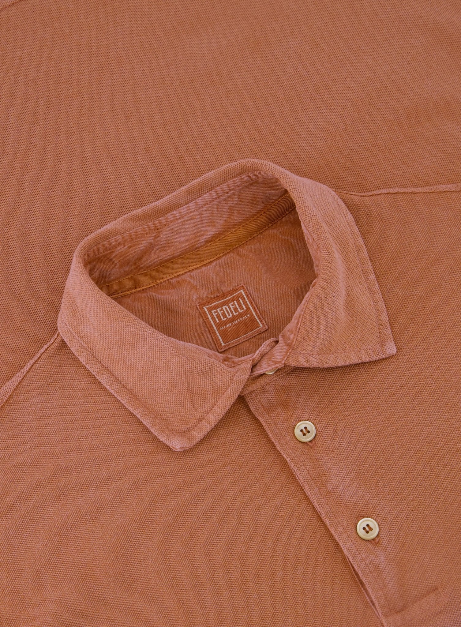 Polo met korte mouwen van katoen | FULL_WIDTH | Roest