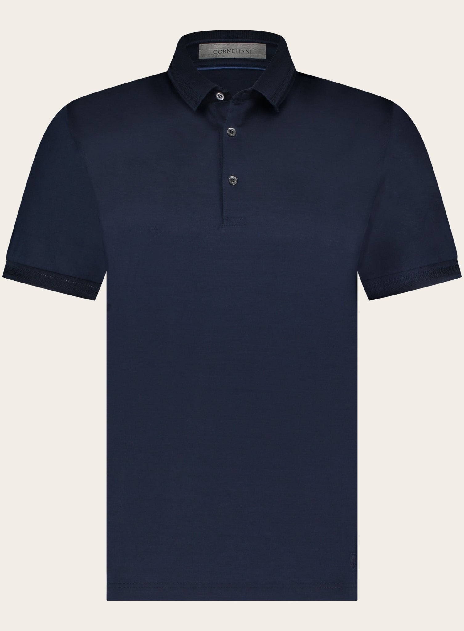 Polo shirt met korte mouwen van katoen | BLUE NAVY