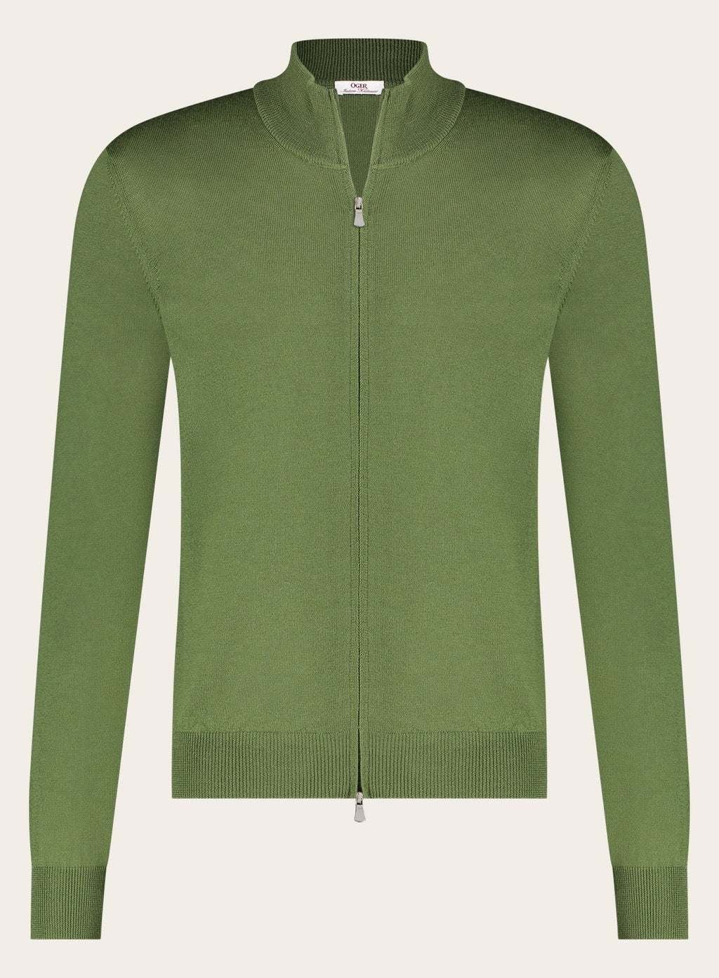 Ritsvest van wol | Groen
