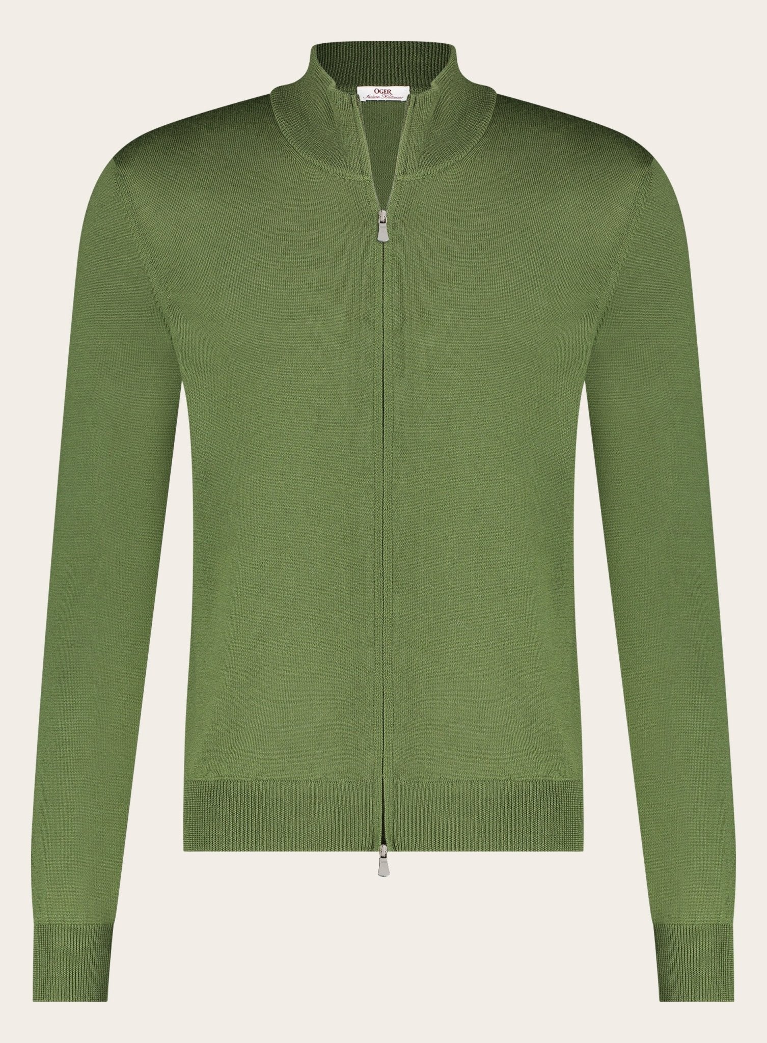 Ritsvest van wol | Groen