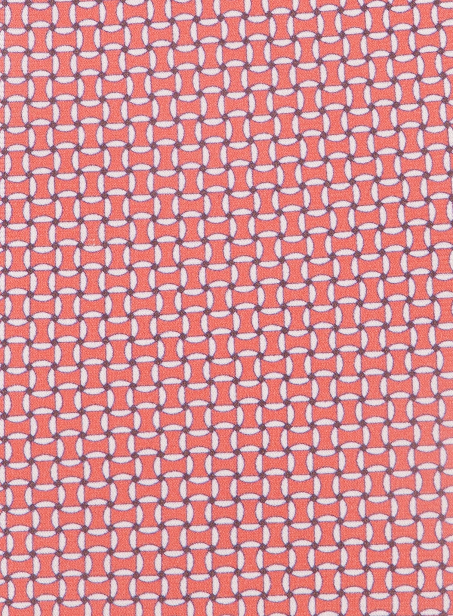 Pied-de-poule stropdas van zijde | Oranje