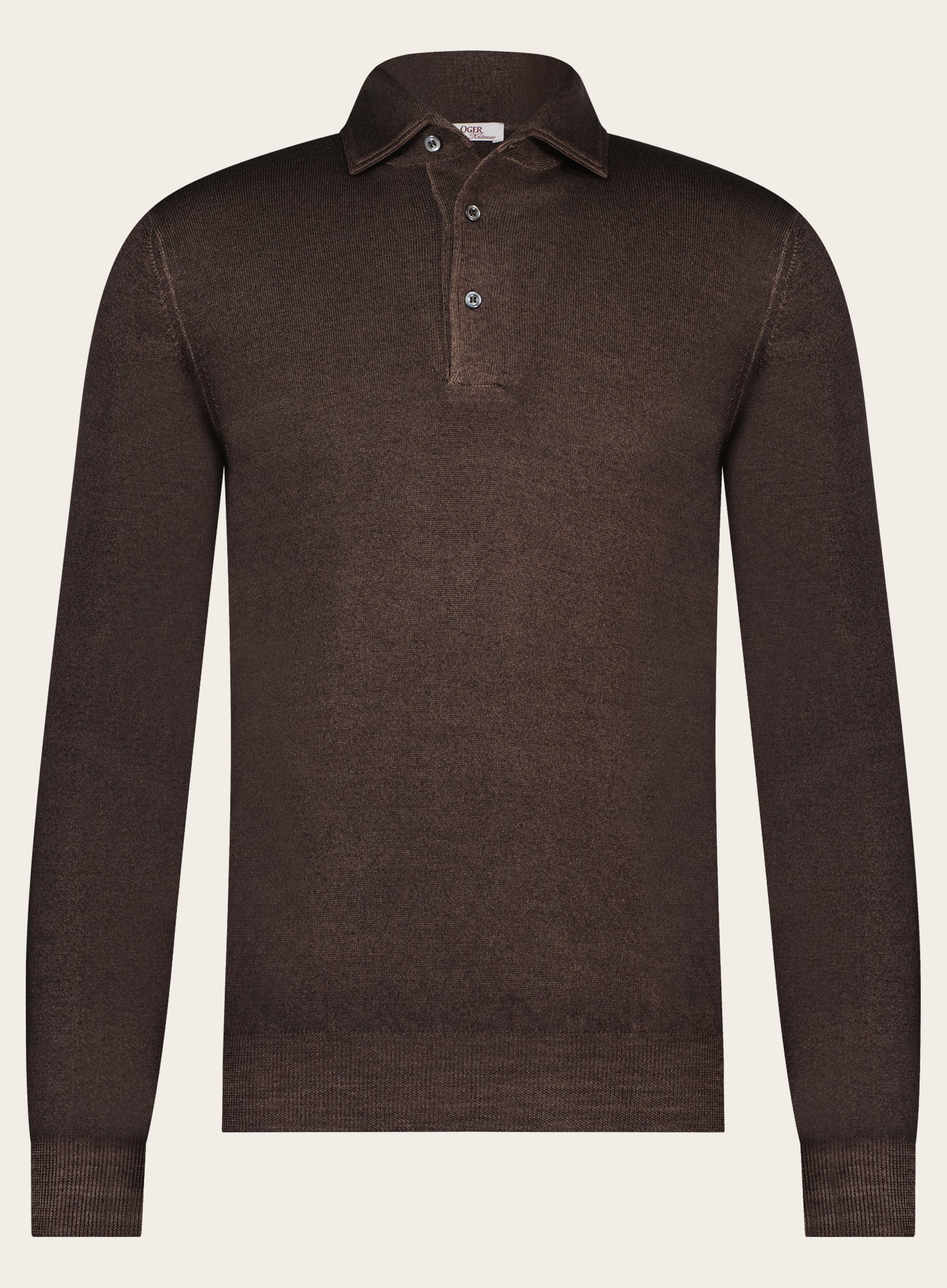 Slim-fit lange mouwen polo